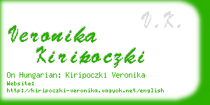 veronika kiripoczki business card